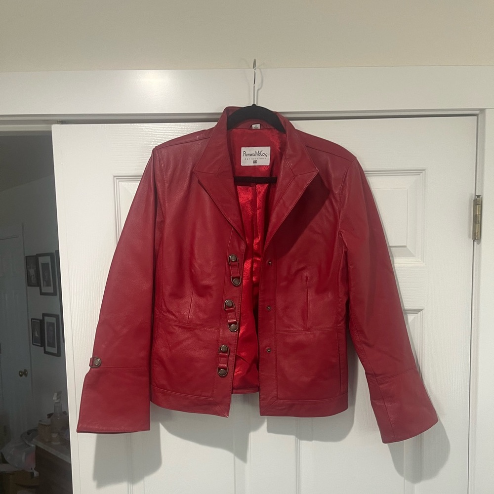 Pamela McCoy Vibrant Red Jacket